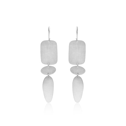 Abstract Shape Elongated Hook Earrings