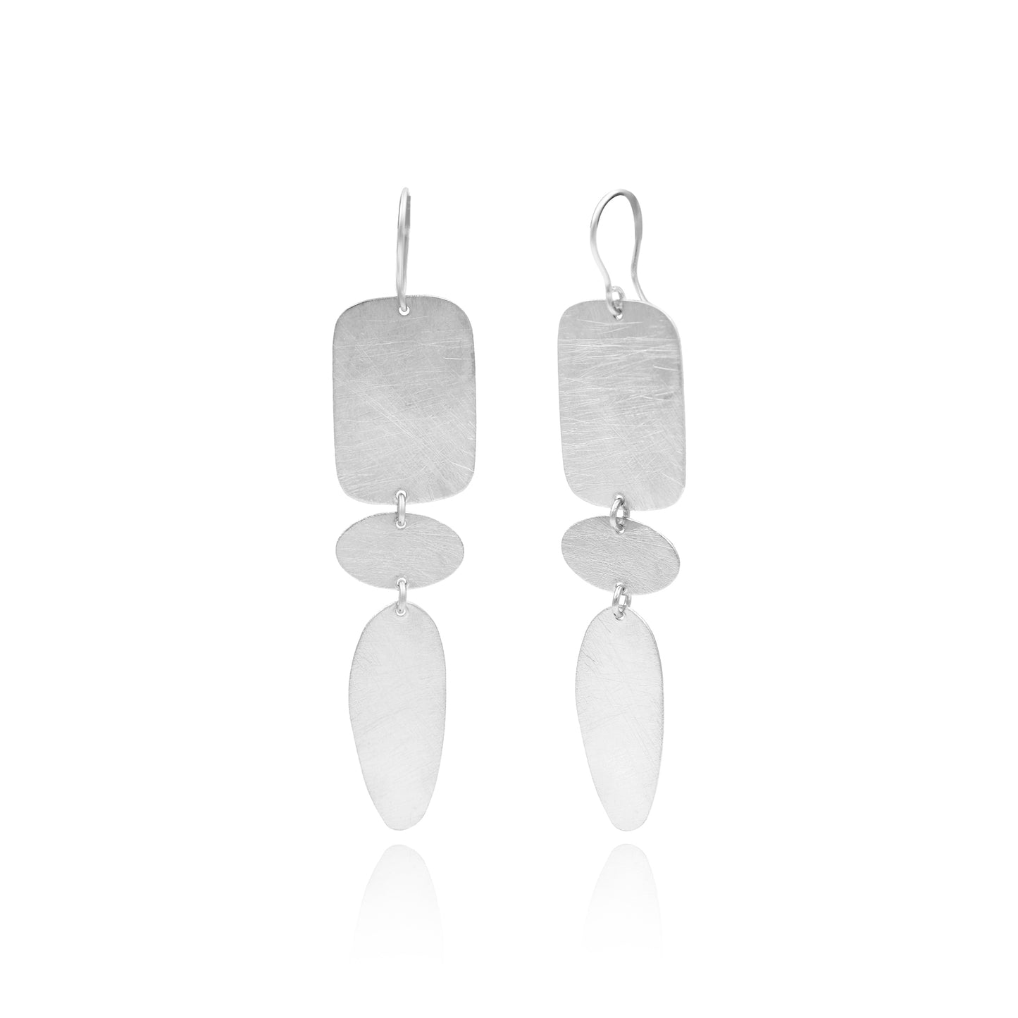 Abstract Shape Elongated Hook Earrings