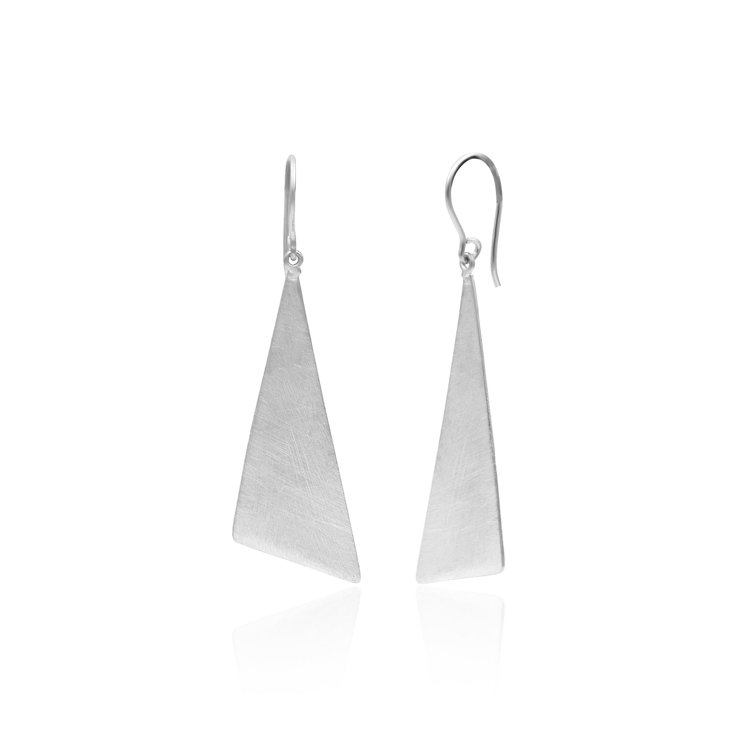 Elongated Triangle Hook Earrings