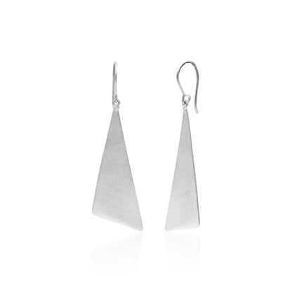 Elongated Triangle Hook Earrings
