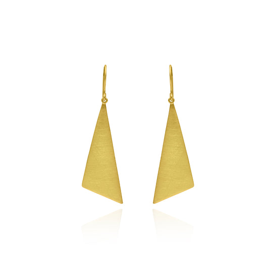 Elongated Triangle Hook Earrings