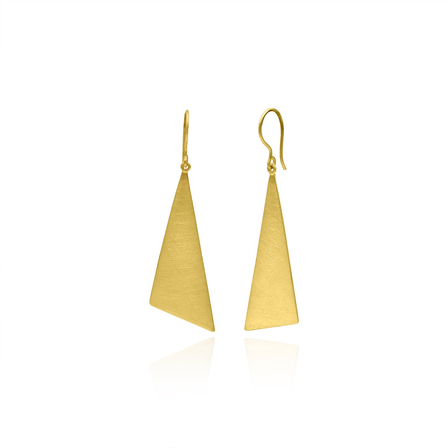 Elongated Triangle Hook Earrings