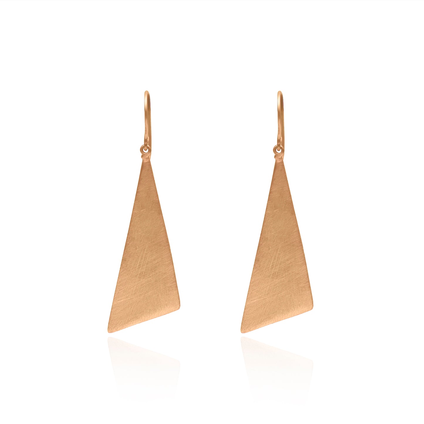 Elongated Triangle Hook Earrings