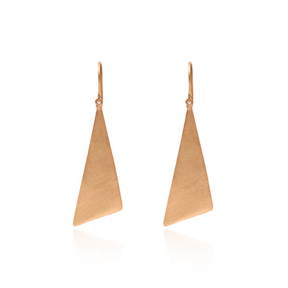 Elongated Triangle Hook Earrings