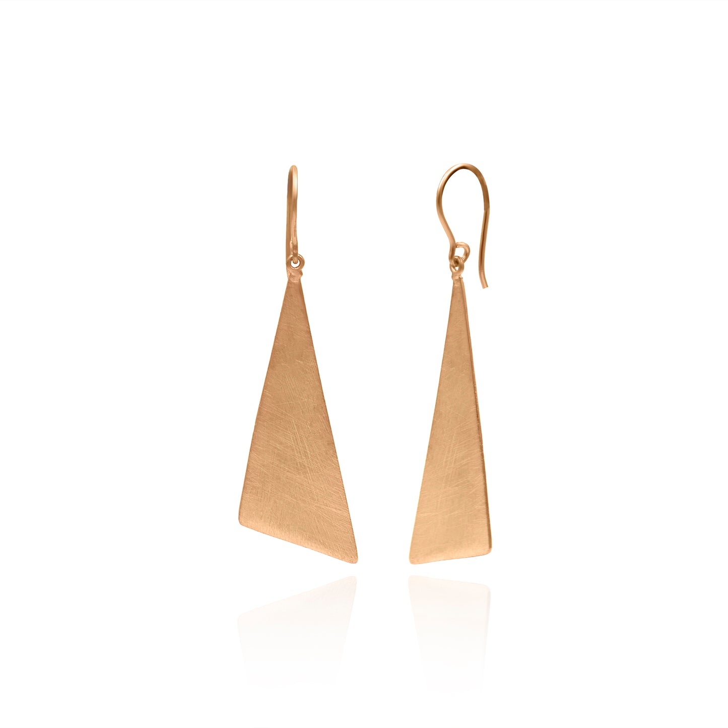 Elongated Triangle Hook Earrings