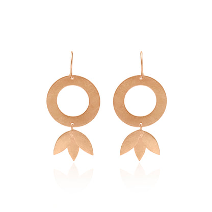 Mirror Of Leaf Hook Earrings