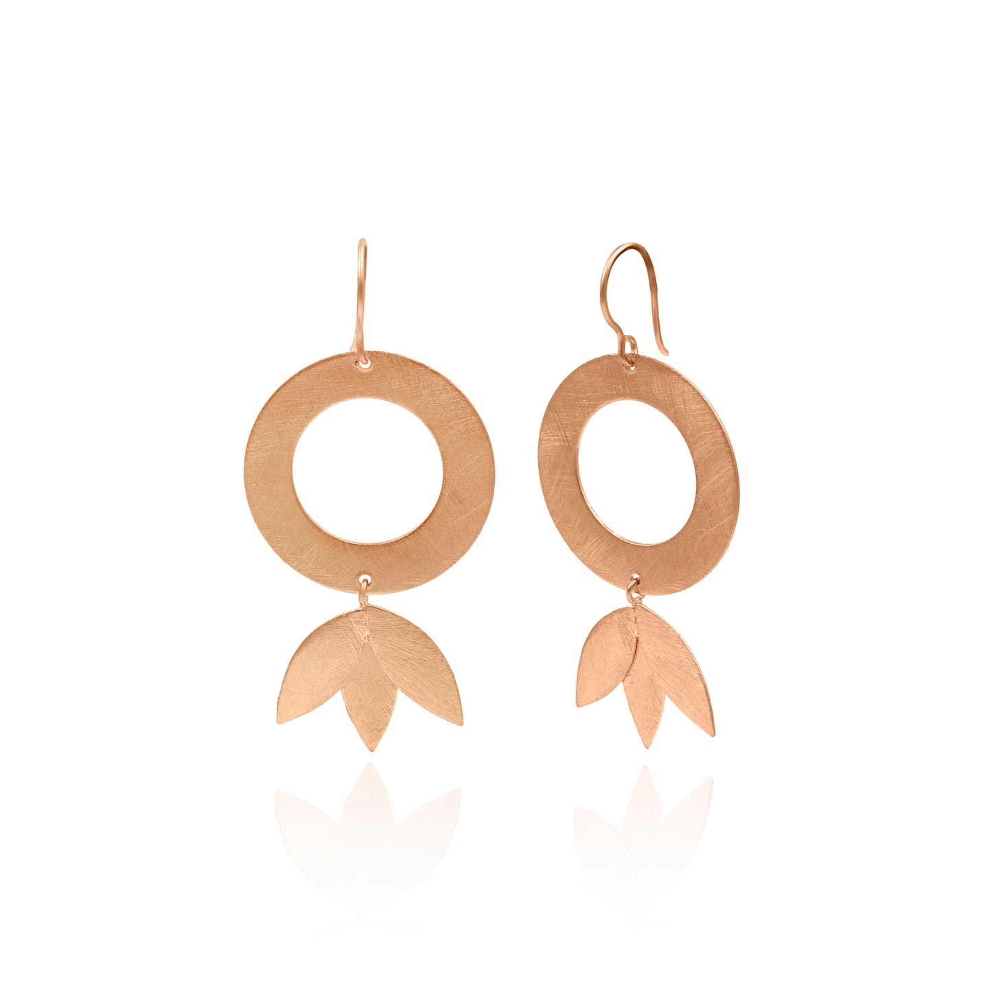 Mirror Of Leaf Hook Earrings