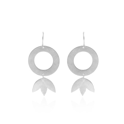 Mirror Of Leaf Hook Earrings