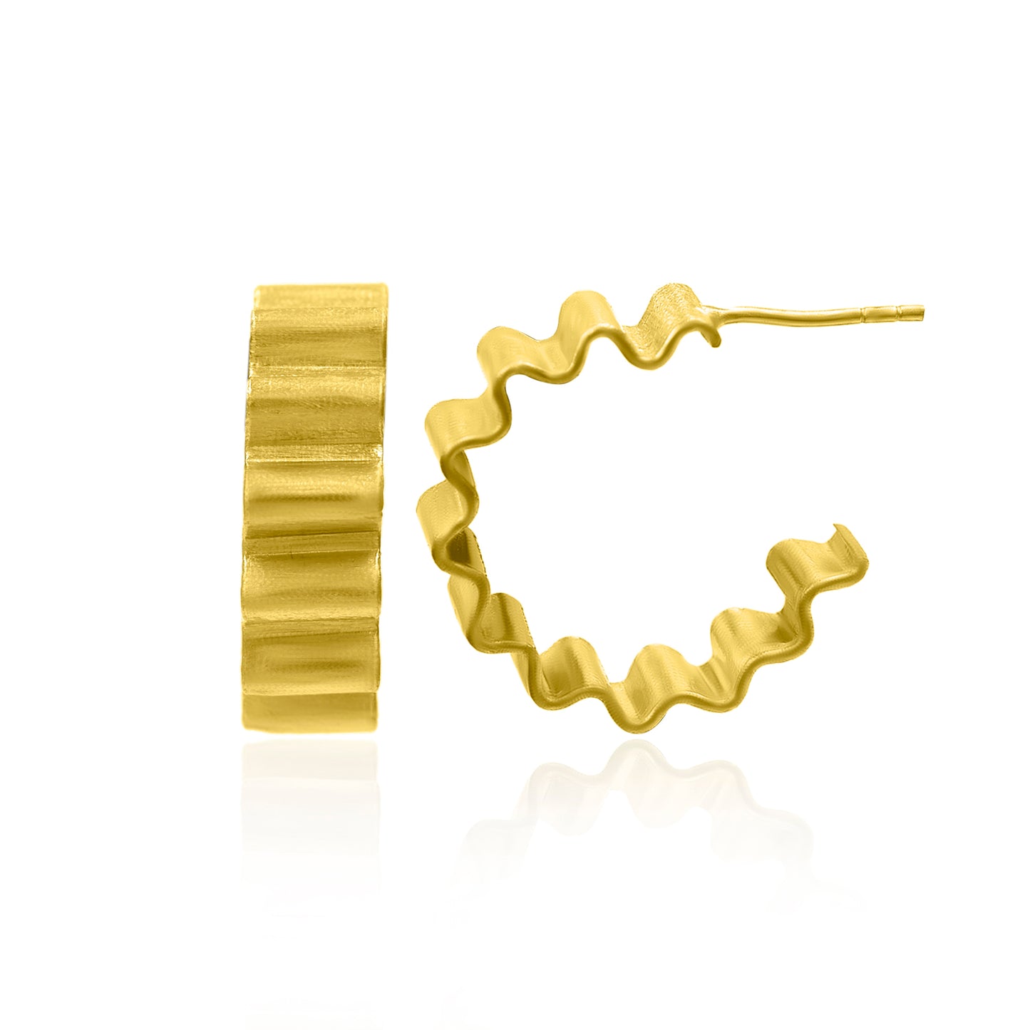 Zig Zag Drama Hoop Earrings