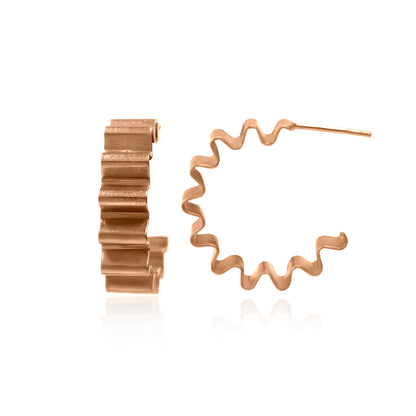 Zig Zag Drama Hoop Earrings