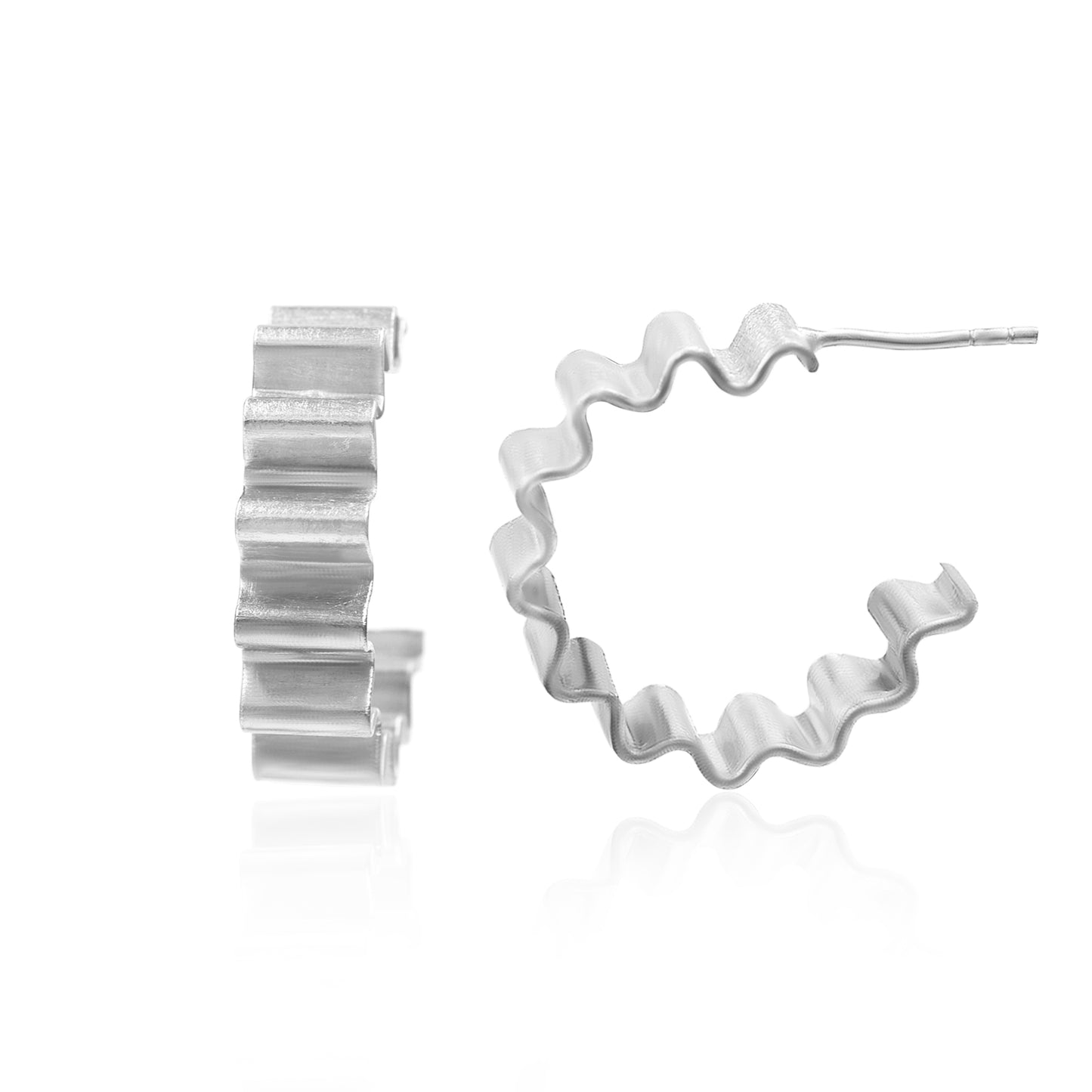 Zig Zag Drama Hoop Earrings