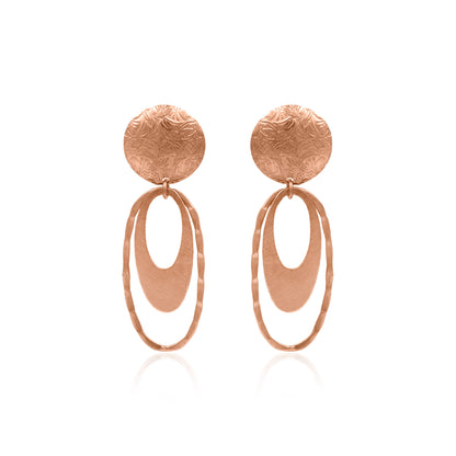 Golden Swirls Stud Earrings