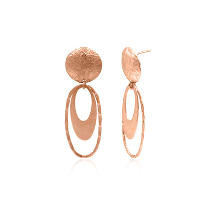 Golden Swirls Stud Earrings
