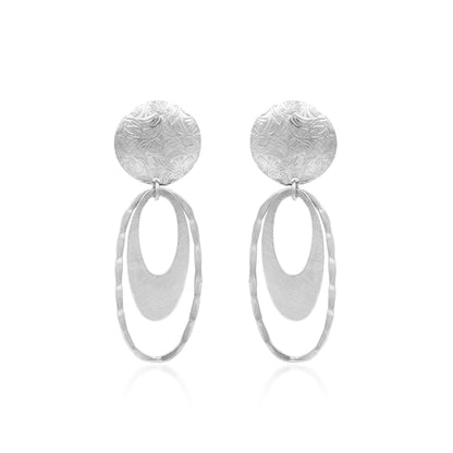 Golden Swirls Stud Earrings
