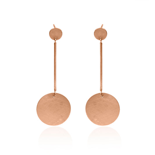 Circles With Stick Stud Earrings