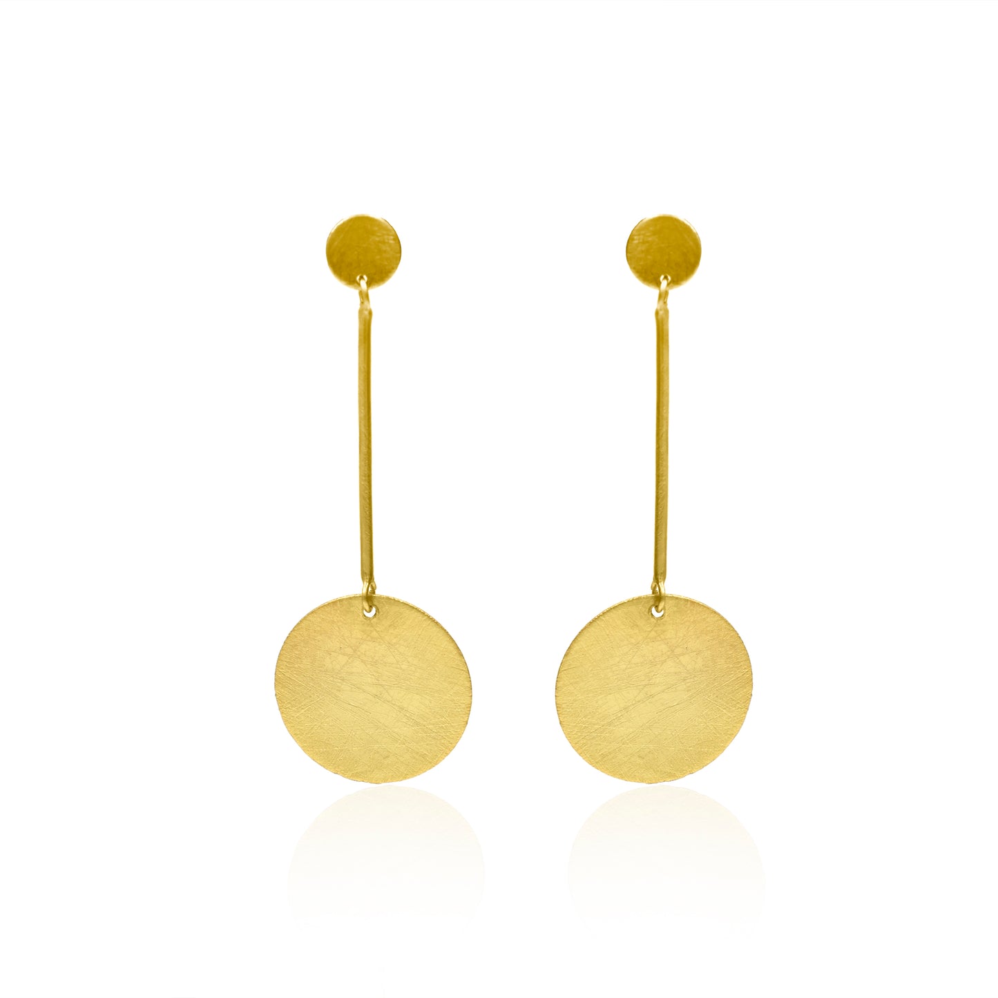 Circles With Stick Stud Earrings