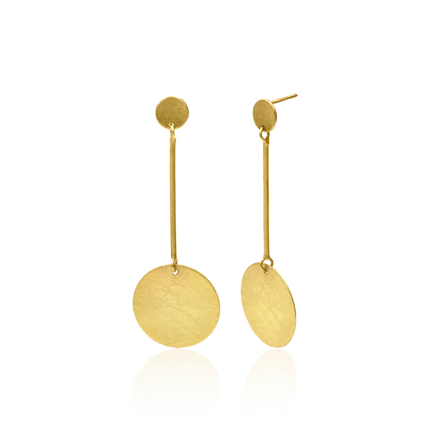 Circles With Stick Stud Earrings