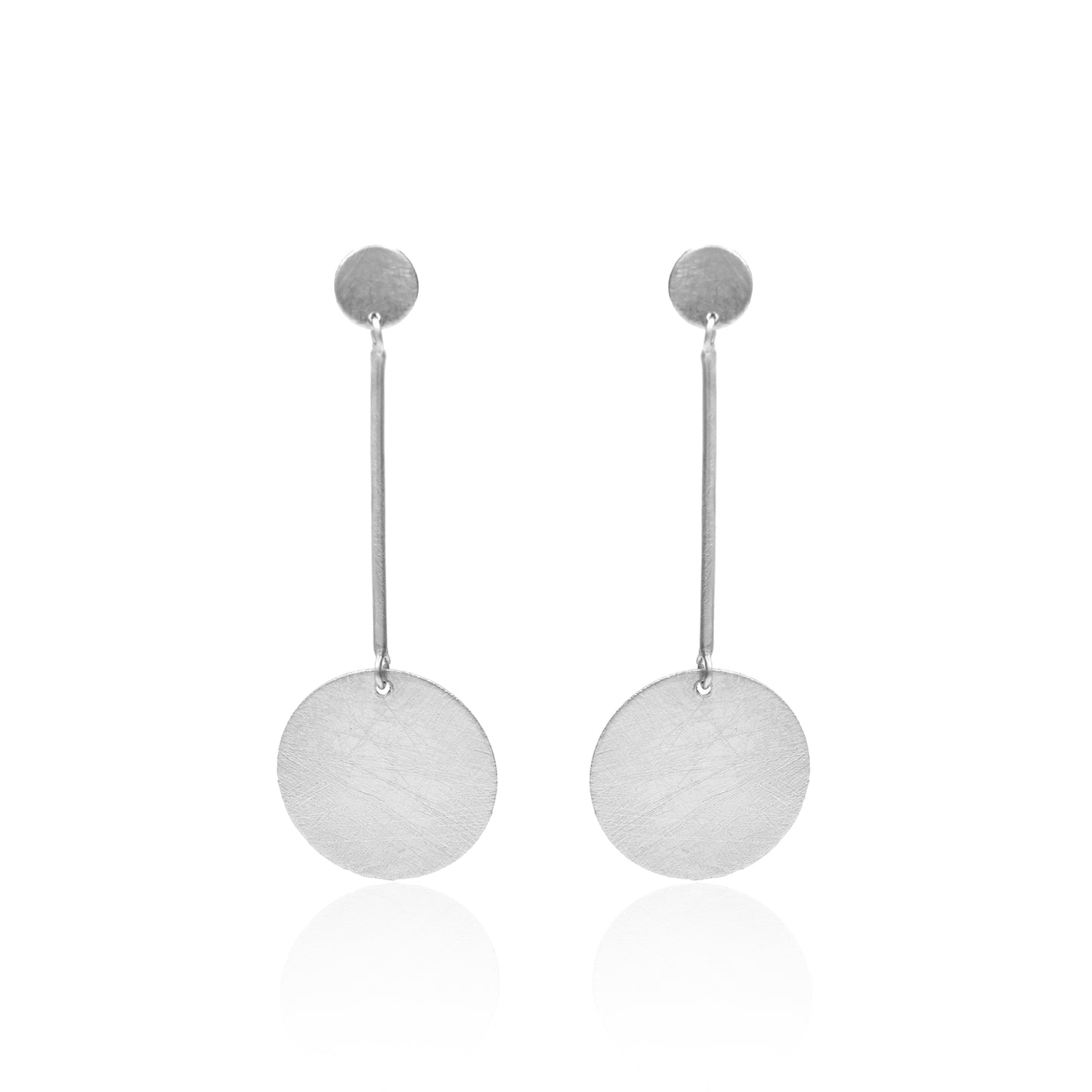 Circles With Stick Stud Earrings