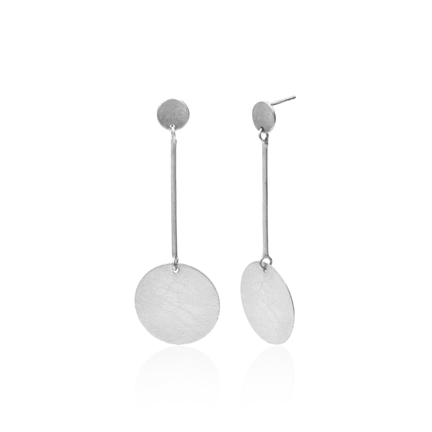 Circles With Stick Stud Earrings