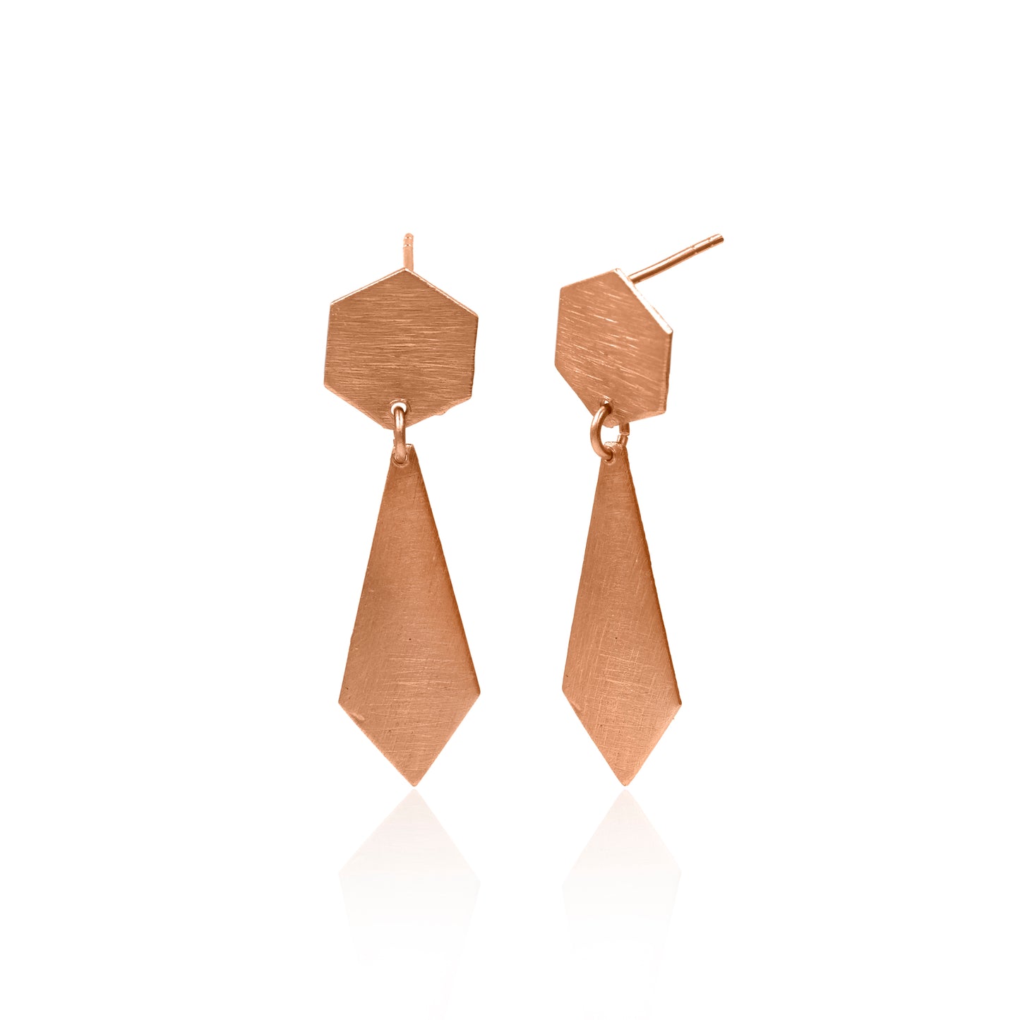 Tie Of Hexagon Stud Earrings