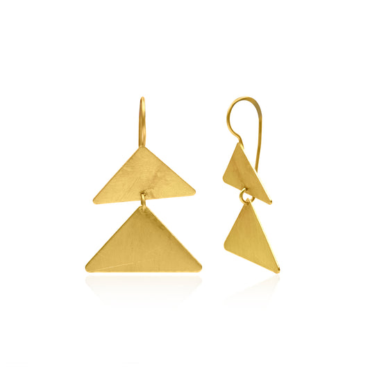 Twinnie Triangles Hook Earrings