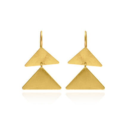 Twinnie Triangles Hook Earrings