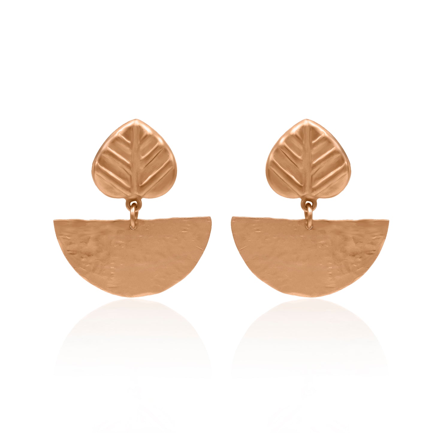 Leaf In The Pot Stud Earrings