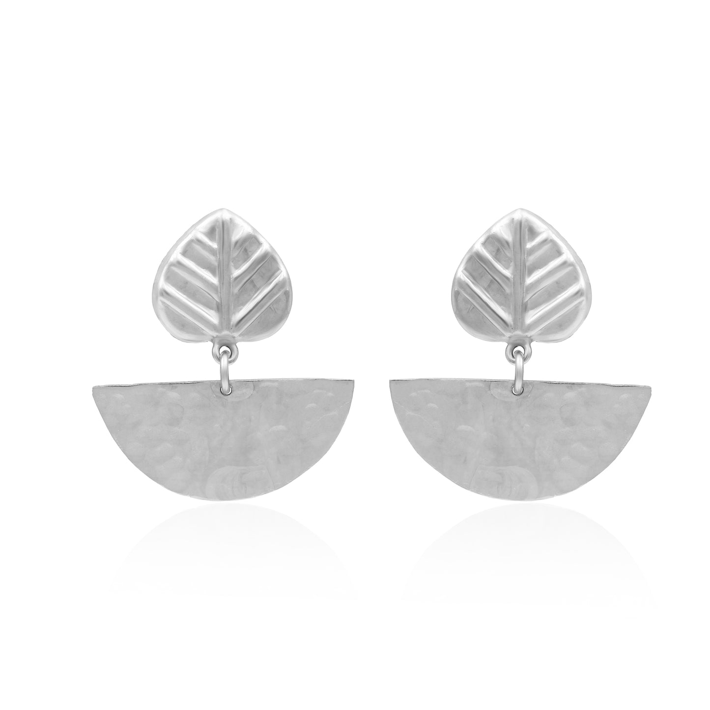 Leaf In The Pot Stud Earrings