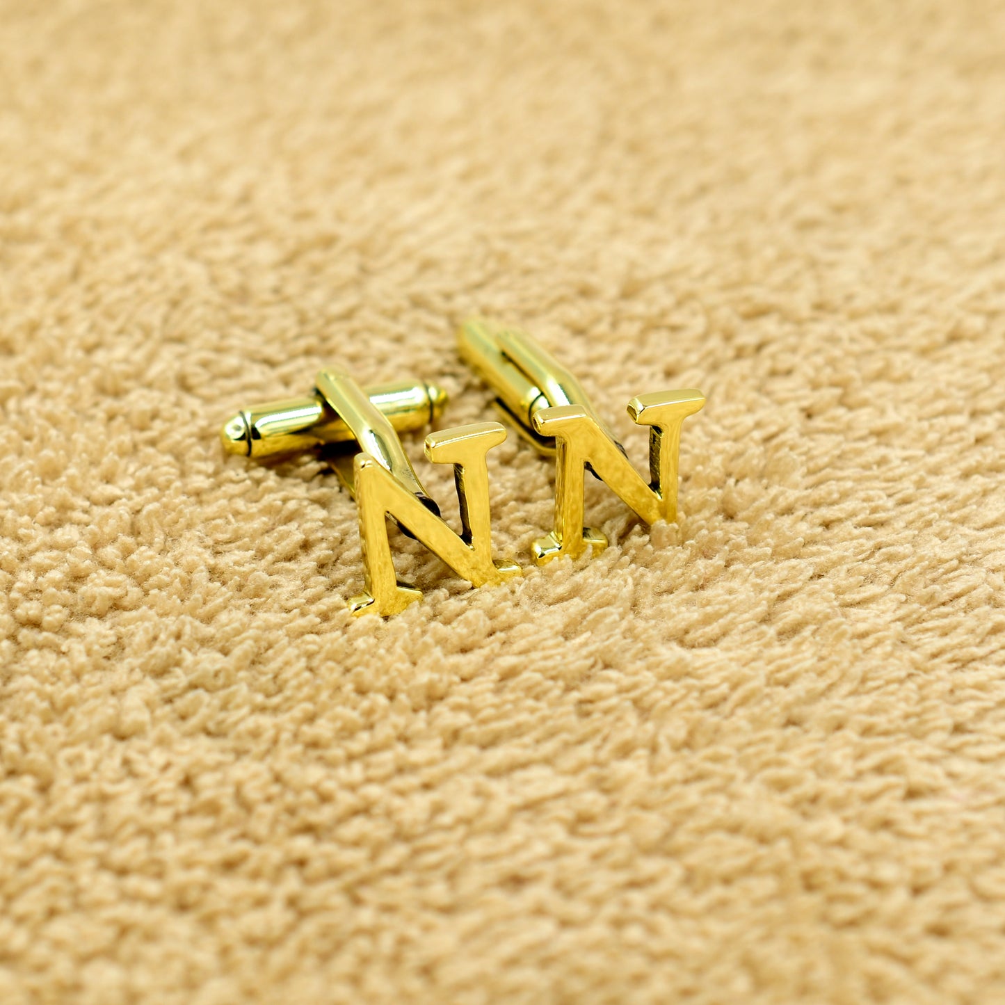 Letter N Initial Cufflinks