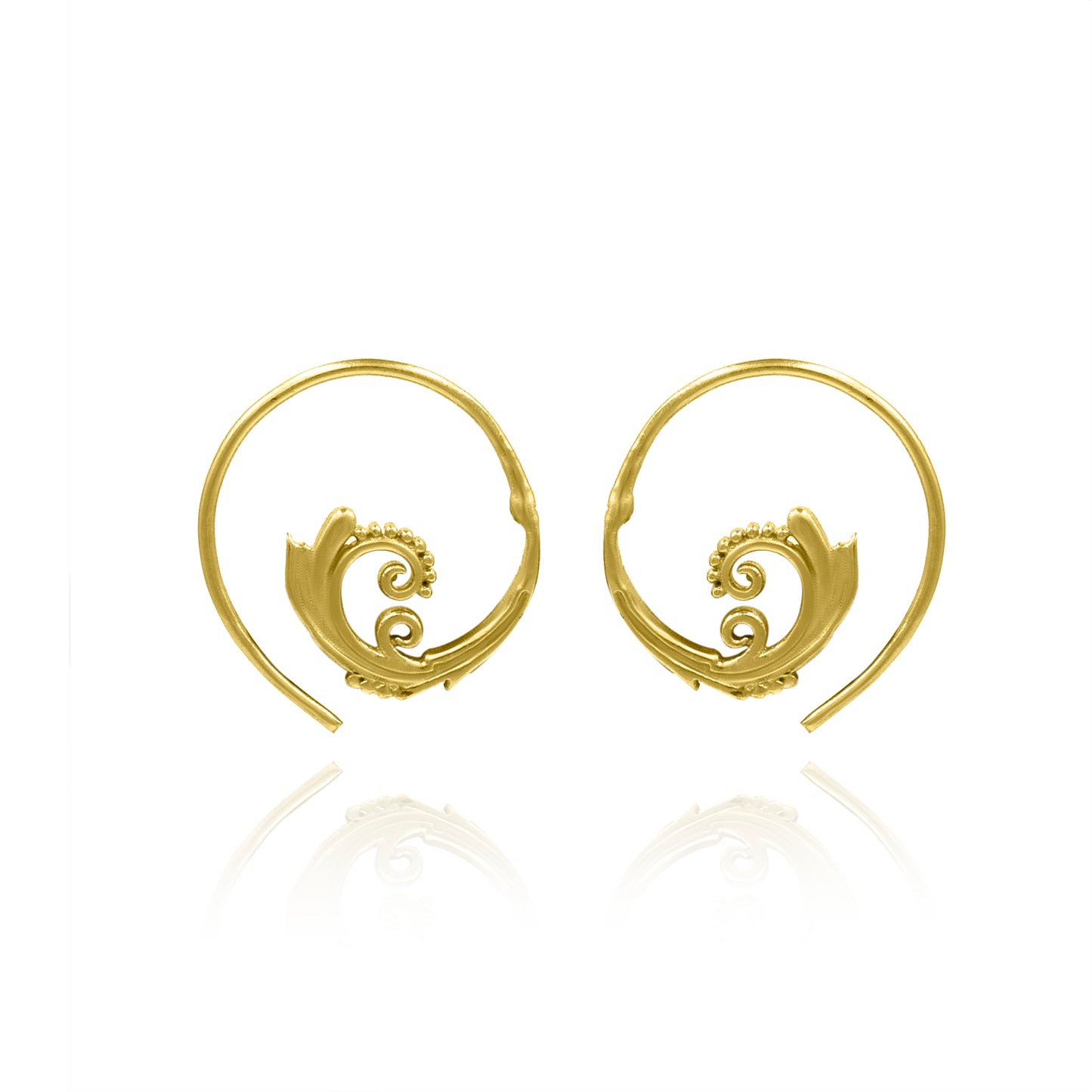 Spiral of Life Hoop Earrings