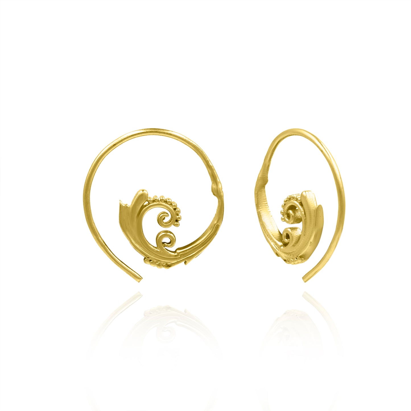 Spiral of Life Hoop Earrings