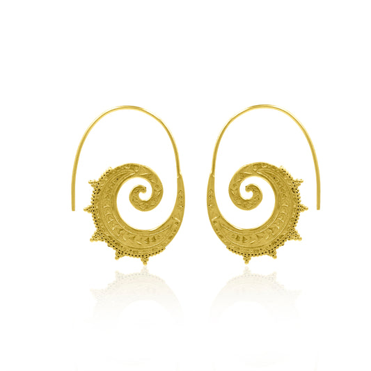 Tail Swirls Hoop Earrings