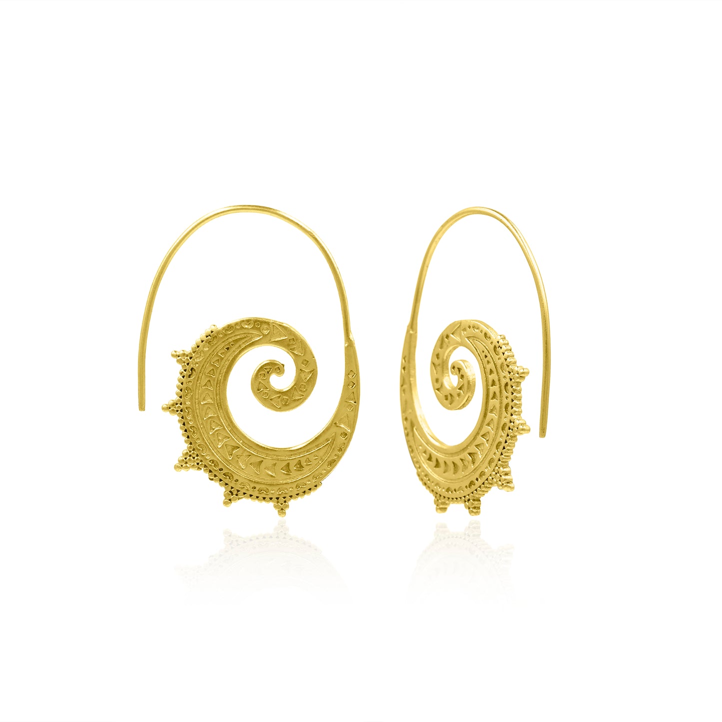 Tail Swirls Hoop Earrings