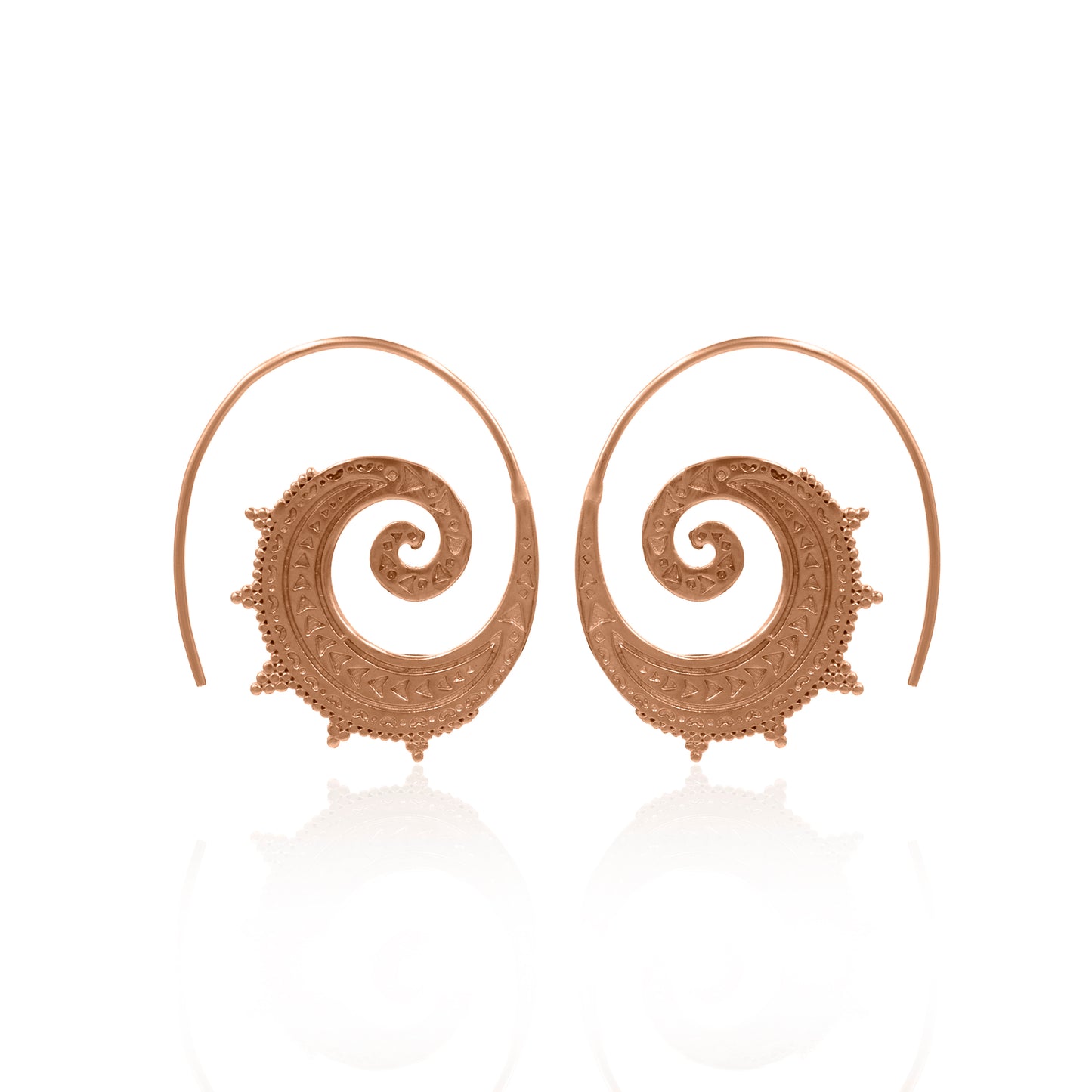 Tail Swirls Hoop Earrings