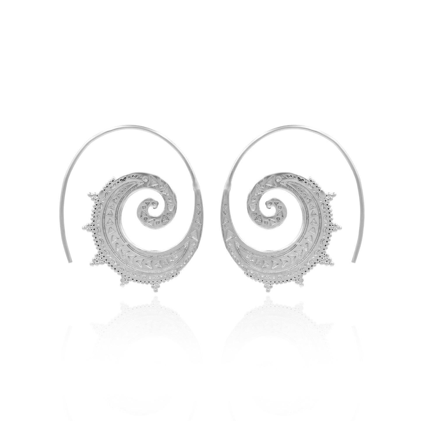 Tail Swirls Hoop Earrings