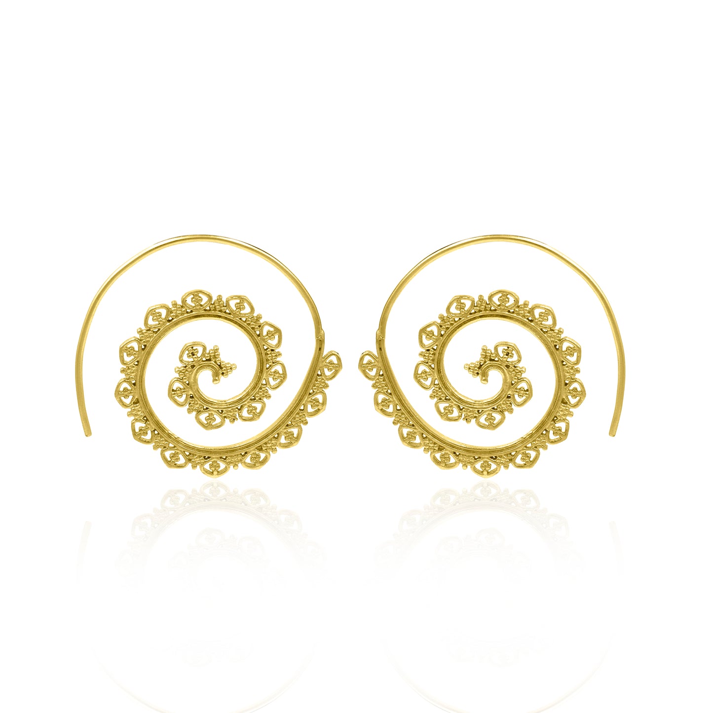 Spiral Fantasy Hoop Earrings