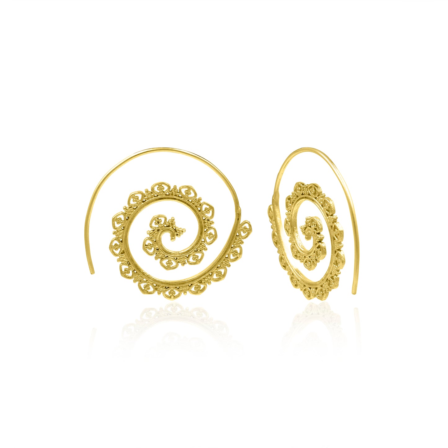 Spiral Fantasy Hoop Earrings