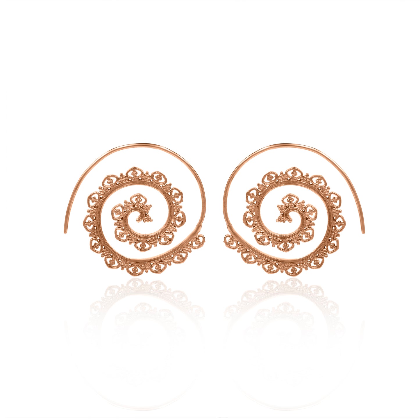 Spiral Fantasy Hoop Earrings