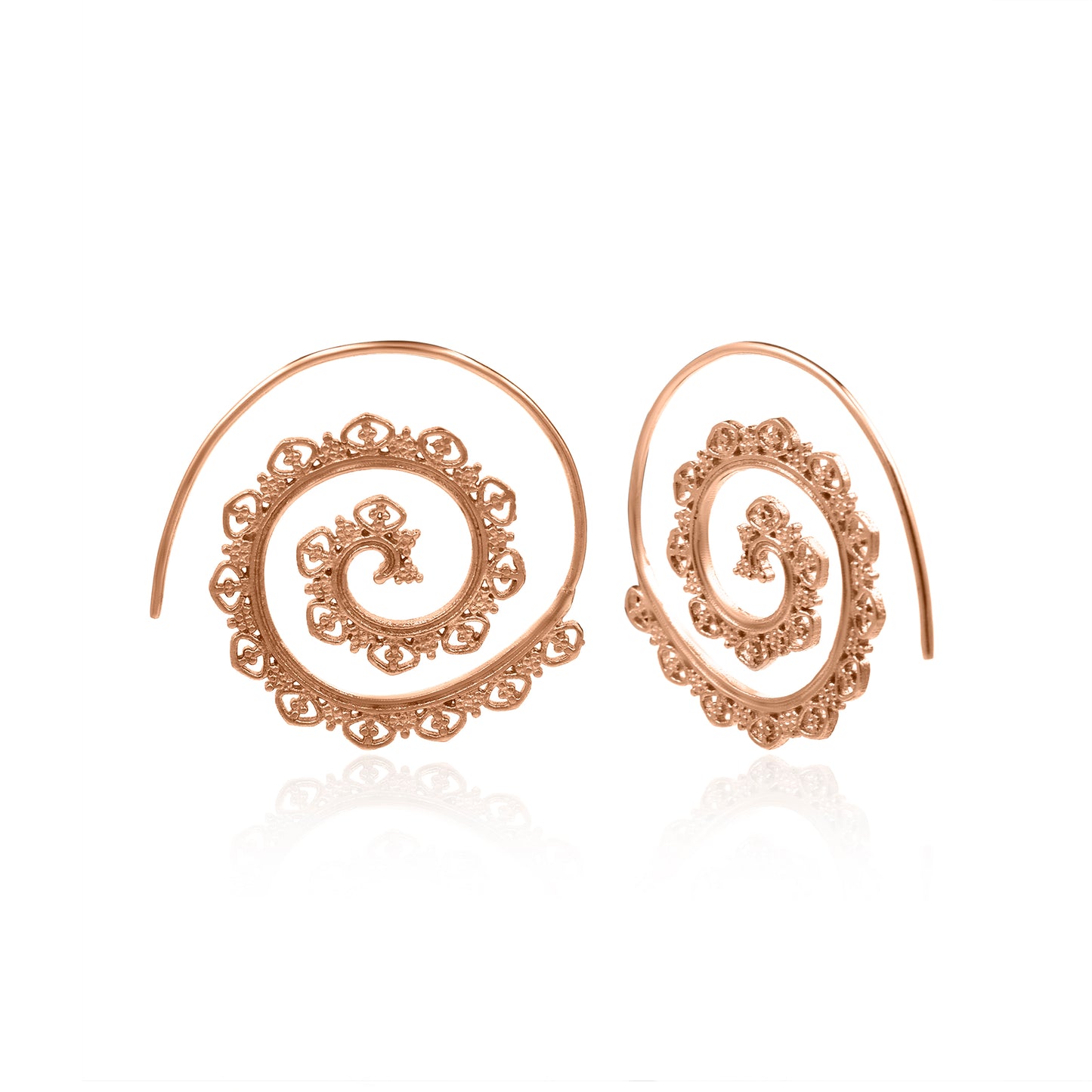 Spiral Fantasy Hoop Earrings