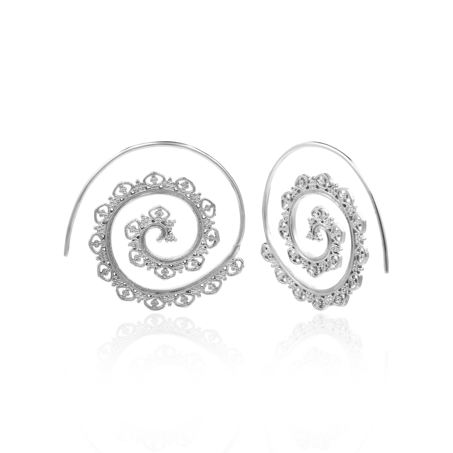 Spiral Fantasy Hoop Earrings