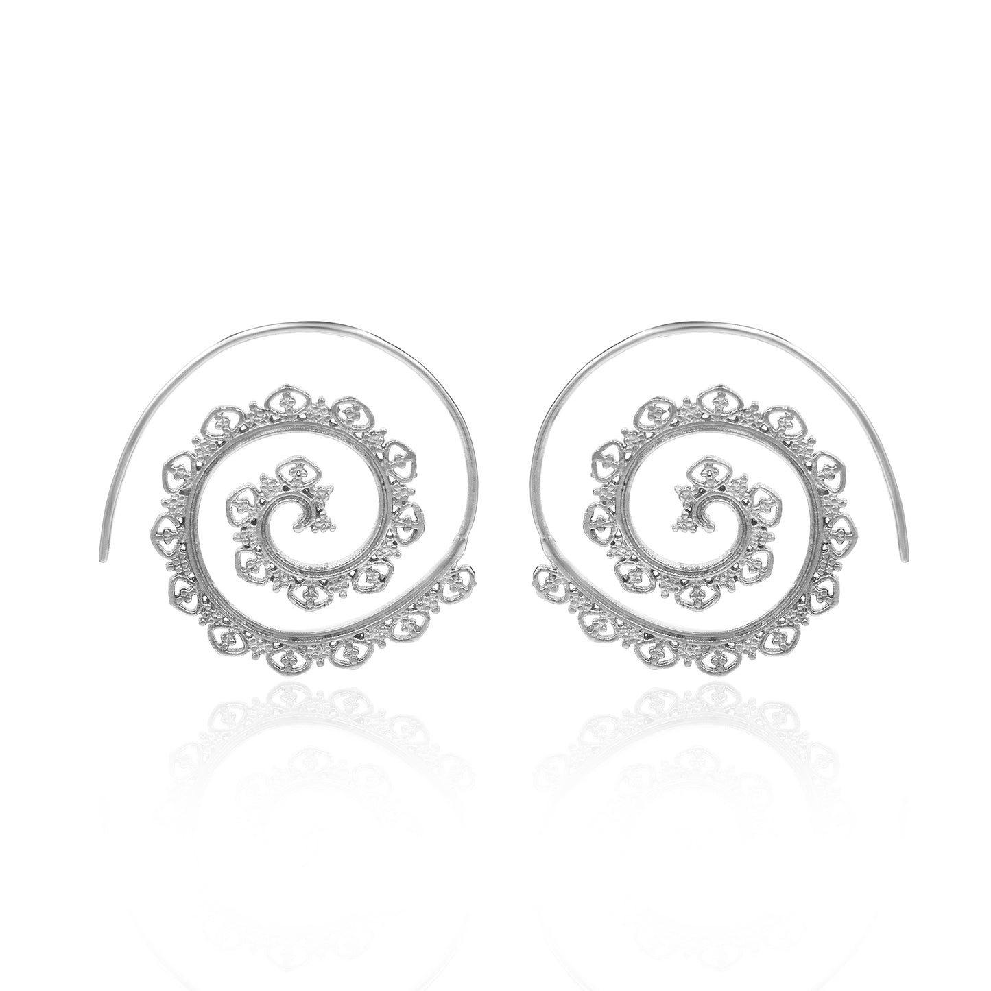 Spiral Fantasy Hoop Earrings