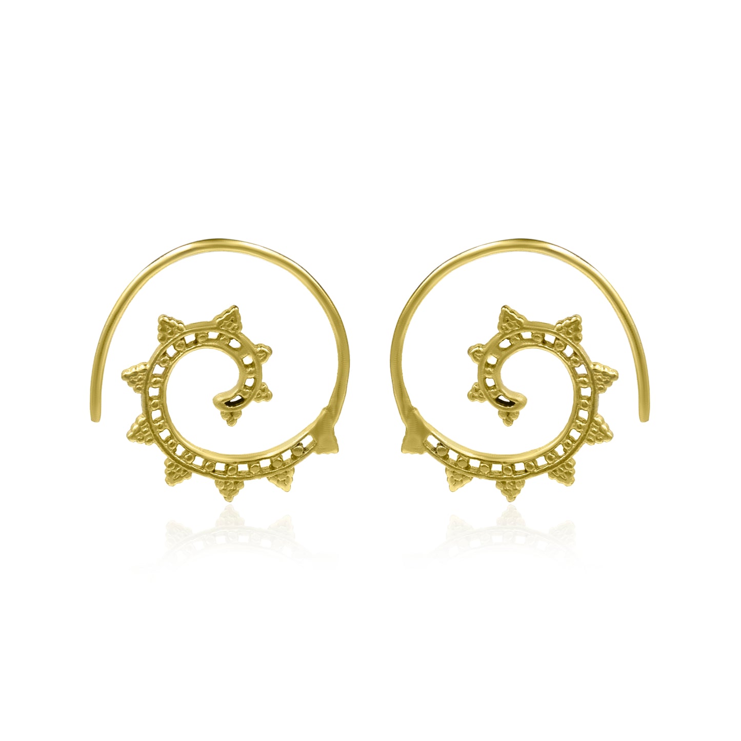 Stellar Blushy Spiral Hoop Earrings