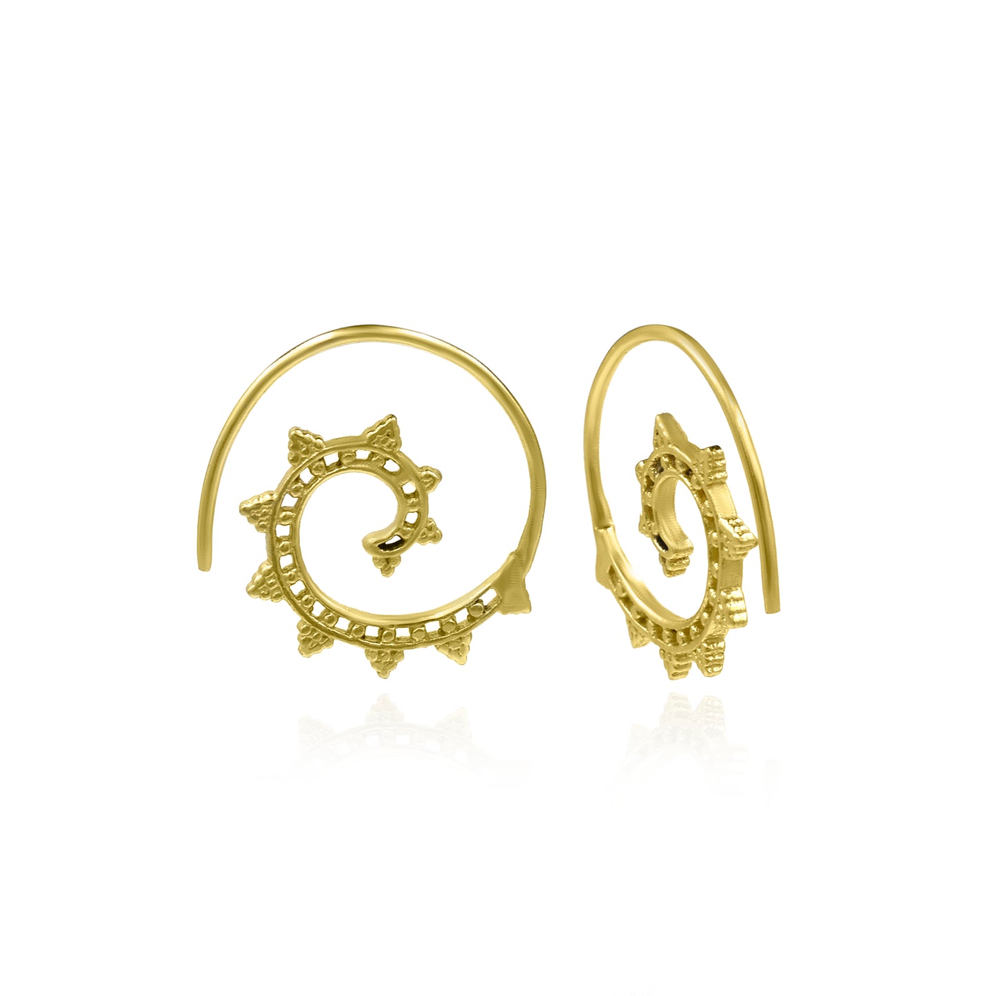 Stellar Blushy Spiral Hoop Earrings