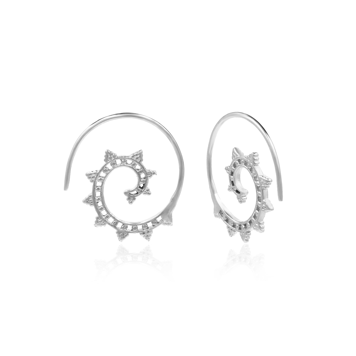 Stellar Blushy Spiral Hoop Earrings