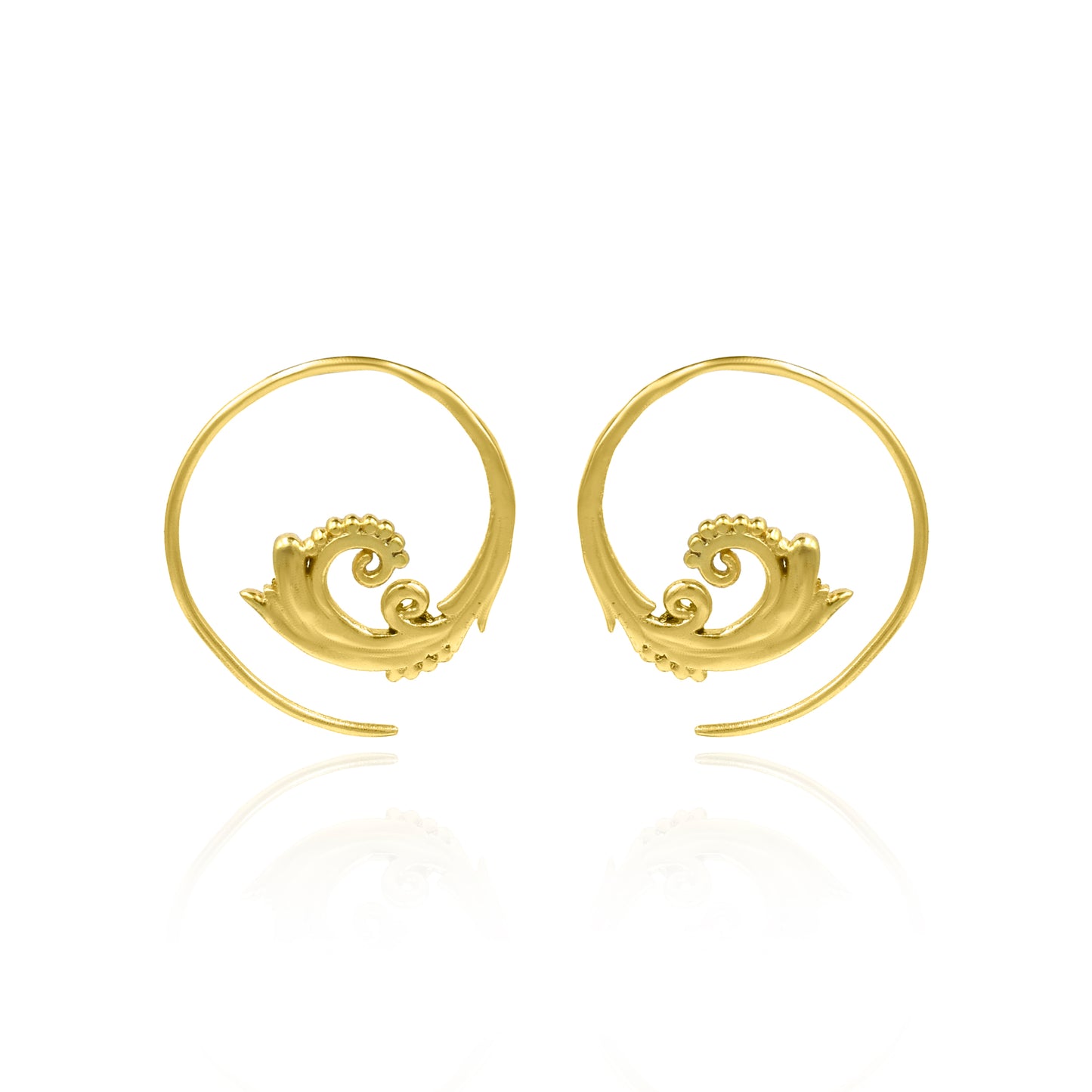 Dainty Spiral Hoop Earrings