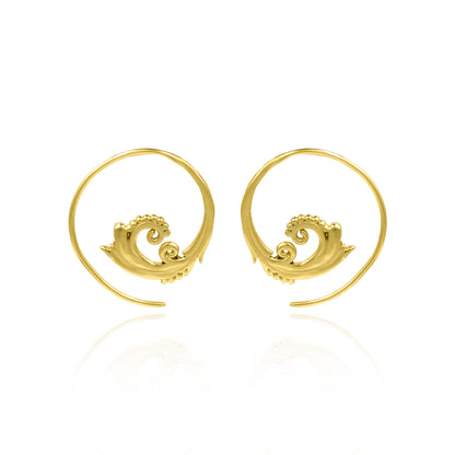 Dainty Spiral Hoop Earrings