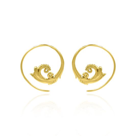 Dainty Spiral Hoop Earrings