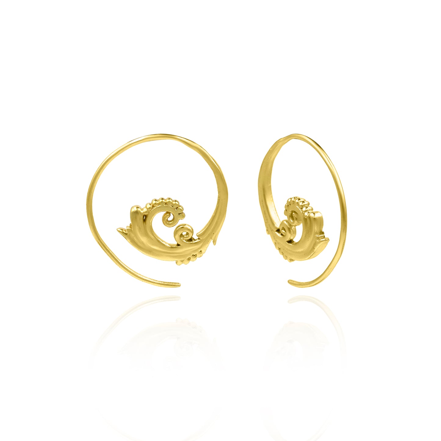 Dainty Spiral Hoop Earrings