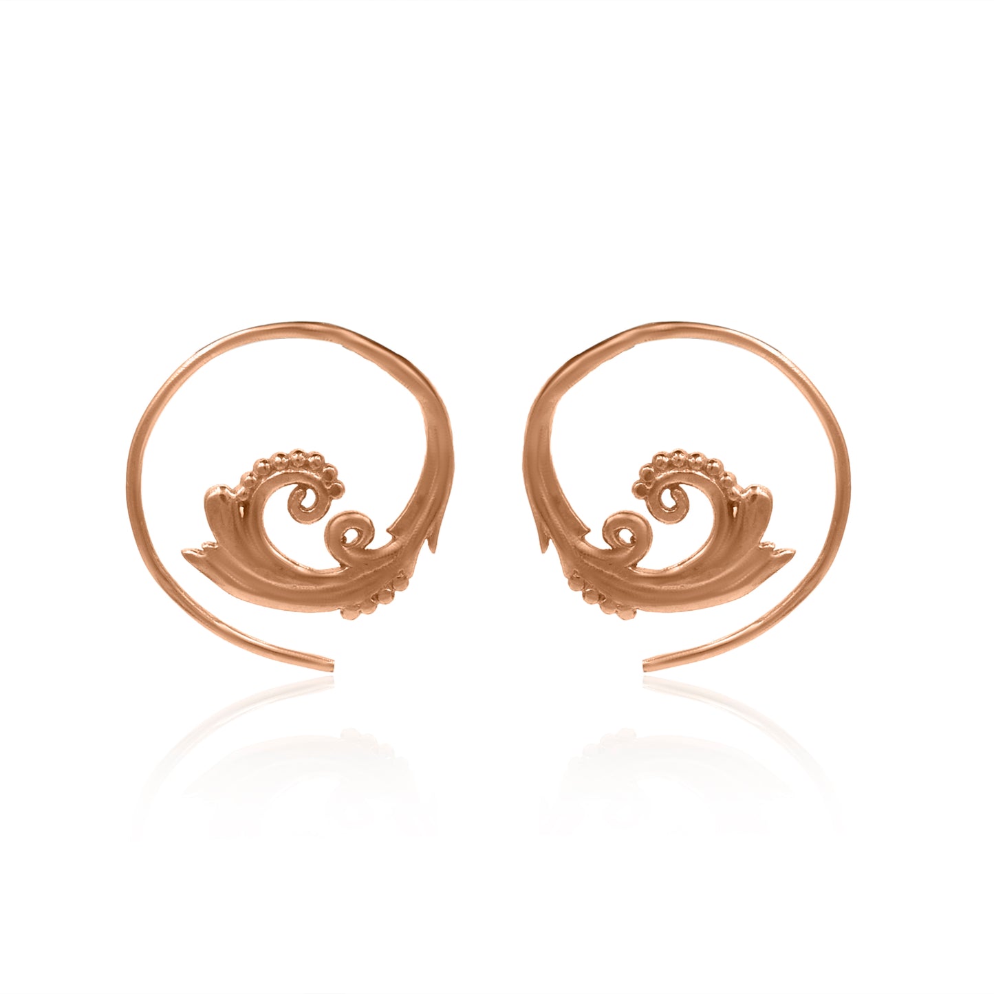 Dainty Spiral Hoop Earrings