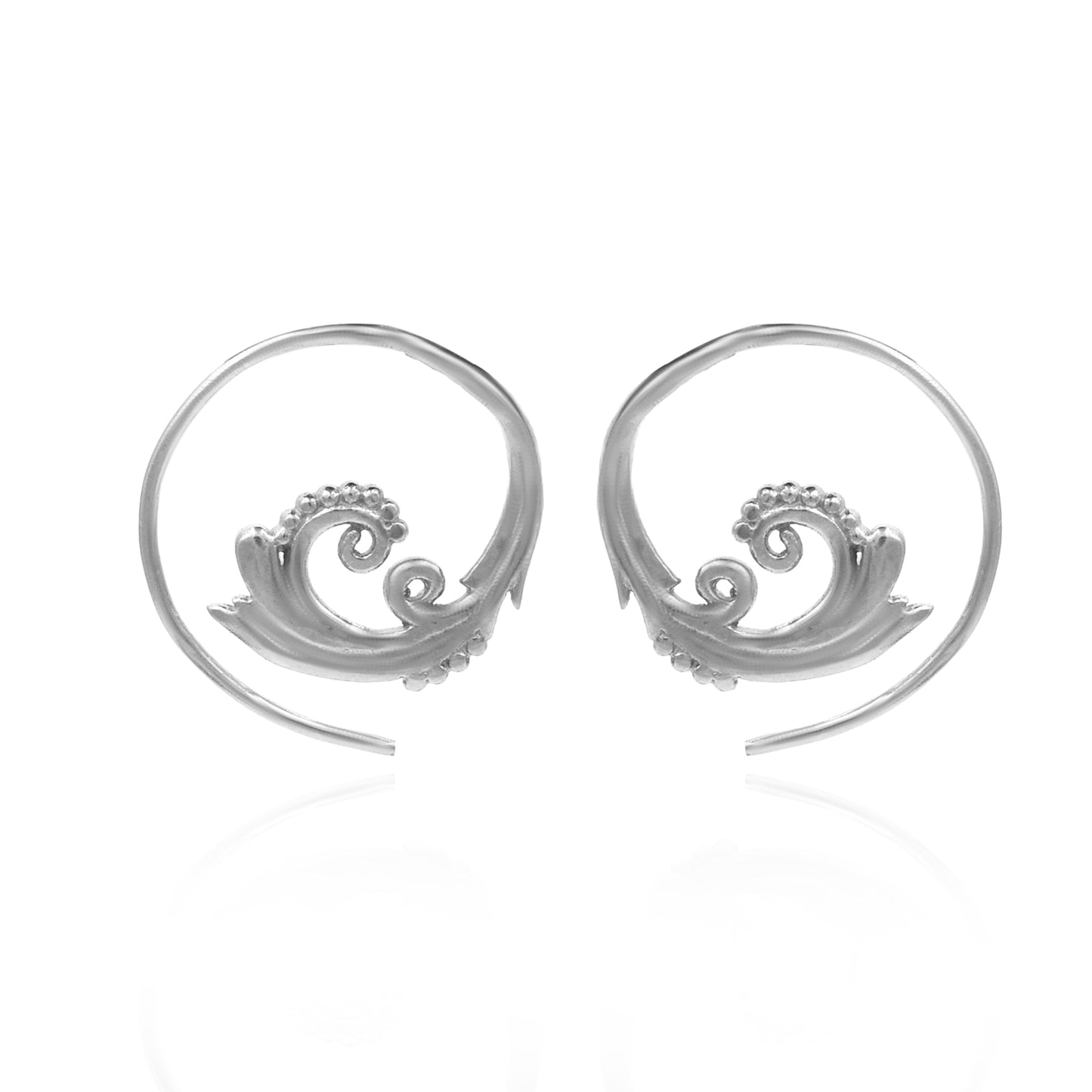 Dainty Spiral Hoop Earrings